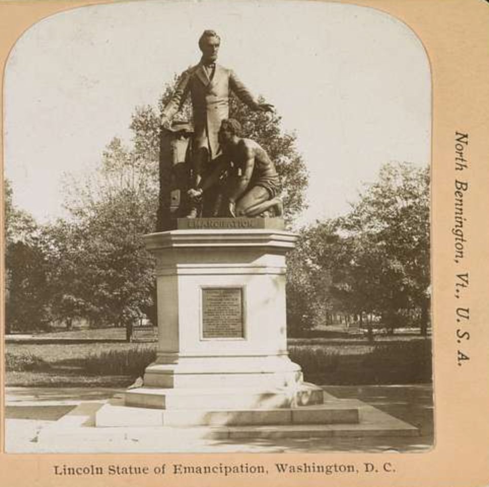 1. Poem by Cordelia Ray written for the dedication of Emancipation Monument:To-day, O martyred chief, beneath the sunWe would unveil thy form; to thee who wonThe applause of nations, for thy soul sincere,A living tribute we would offer here.