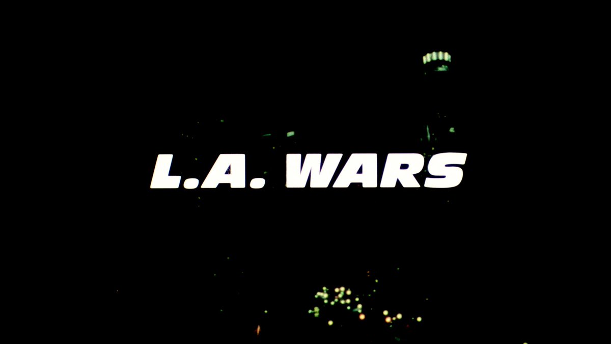 dawnofthediscs's tweet photo. Now Watching: L.A. Wars (1994) Dir: Tony Kandah/Martin Morris. 
@VinegarSyndrome 
#LAWars #VinegarSyndrome https://t.co/6KJcI1orDd