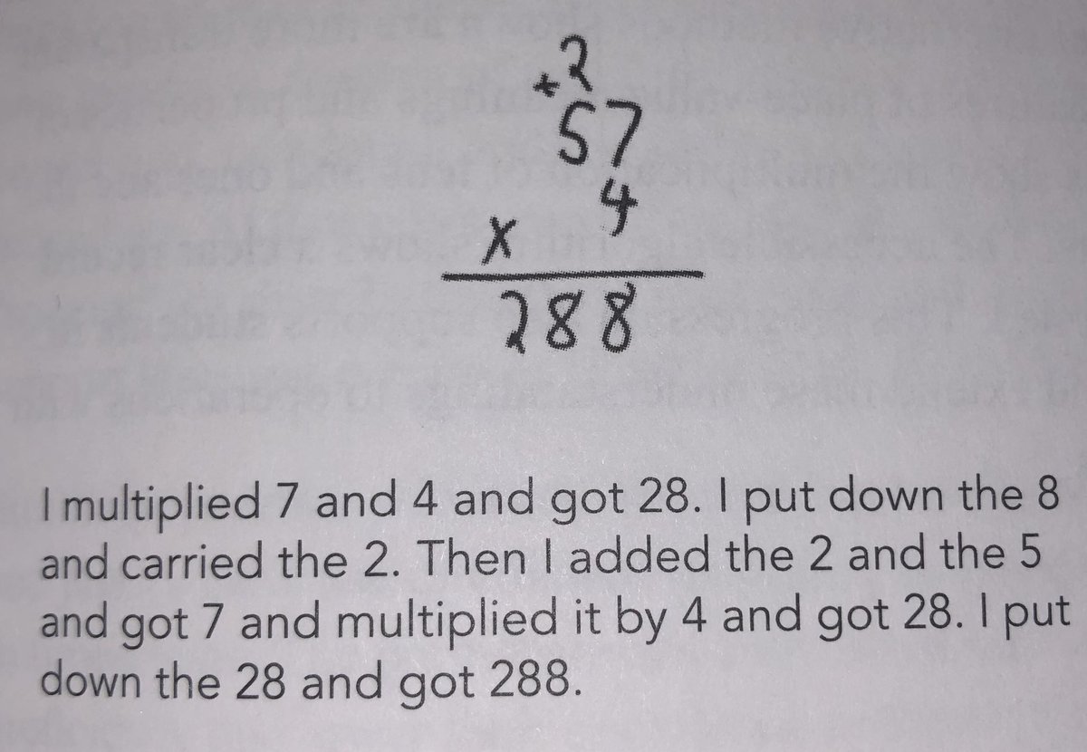 cruz4thought's tweet photo. This student is confident in his solution, and was even able to write out his steps. What do you notice? Why do you think he’s confident that he got the correct solution? How would you intervene? @NCTM #principlestoaction https://t.co/rpC92Kovym
