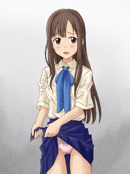 雨で濡れたスカートを絞る女子って実在するんだろうか?
めっちゃしわになりそうなんだけど…。 