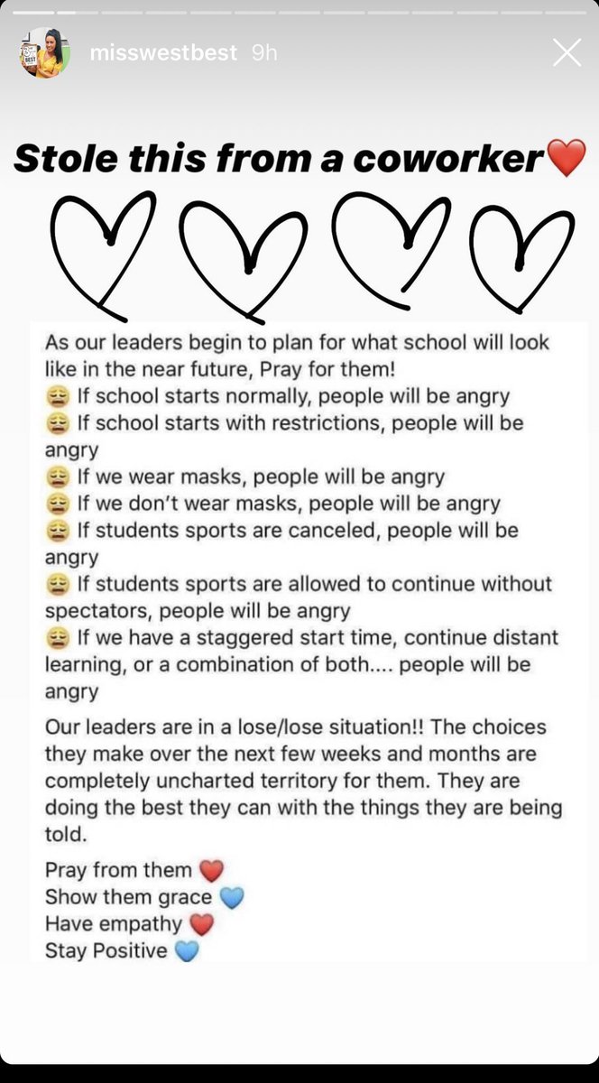 Borrowing this from an IG Teacher. Today I’m thankful for our campus and district leaders as they face uncharted territory for our teachers and our kids. ❤️