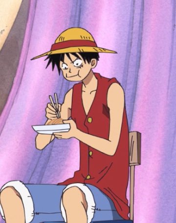 luffy is just eating 