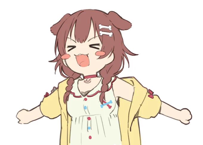 私の描くころねちゃんいつもにっこにこでなんか嬉しくなった 