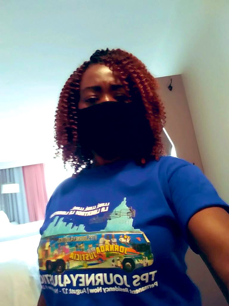 LisMarieFL's tweet photo. Our #AFSCMiami Haitian leaders joined the @TPS_Alliance Caravan of 150+ vehicles in DC to demand that #TPS holders remain in the USA without the fear of deportation &amp; discrimination!THEY DEMAND #ResidencyNow! ✊🏾✊🏾#RoadtoJusticeTPS #AlwaysEssentialTPS https://t.co/PXJSCwFBzx