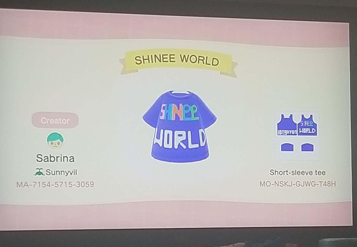 SabsParadox's tweet photo. ... i'm going to very causually and very shamelessly plug this Animal Crossing: New Horizons design I made. Im very proud of it. And I plan on making the other members soon 🥰 https://t.co/E58zQp4DDq