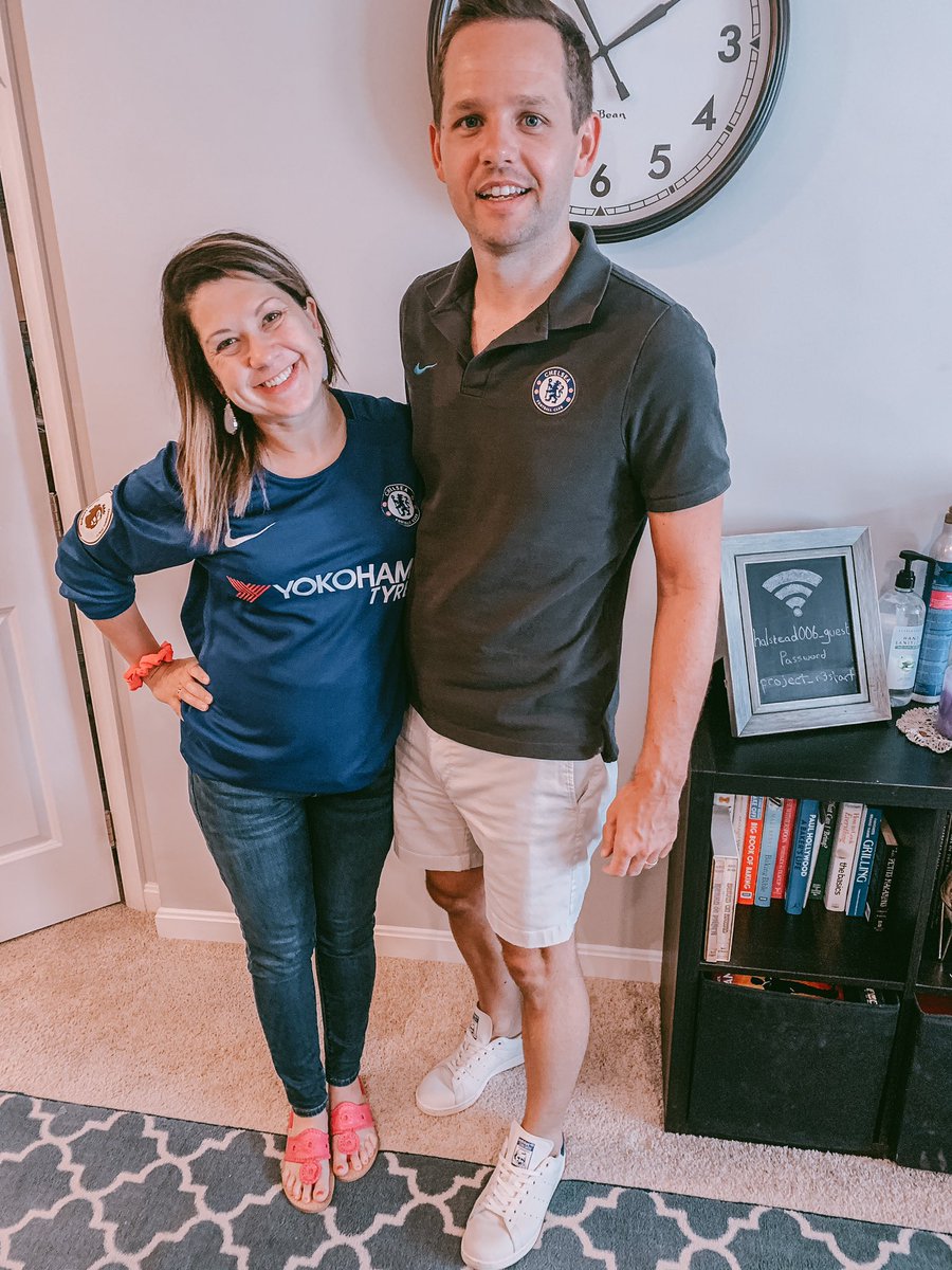 Erica_Gouse's tweet photo. #MyPLSummer Got to watch Chelsea on Father's Day for this dad-to-be! Is she gonna be a Chelsea FC fan too? #29weekspregnant @NBCSportsSoccer @PLinUSA https://t.co/0RhI8mFsw4
