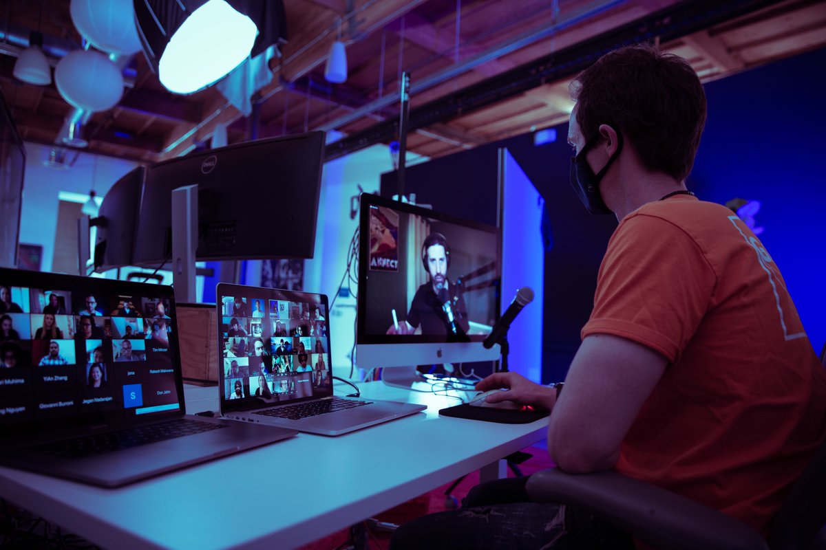 theChrisDo's tweet photo. Businesses &amp; schools that expect life to return to "normal" might be in for a rude awakening. We are going to bet that distance based work and learning will be the new norm. We are building &amp; testing interactive "workshops". Here's the beta setup. See you in the Futur. https://t.co/XML3Juf6C6