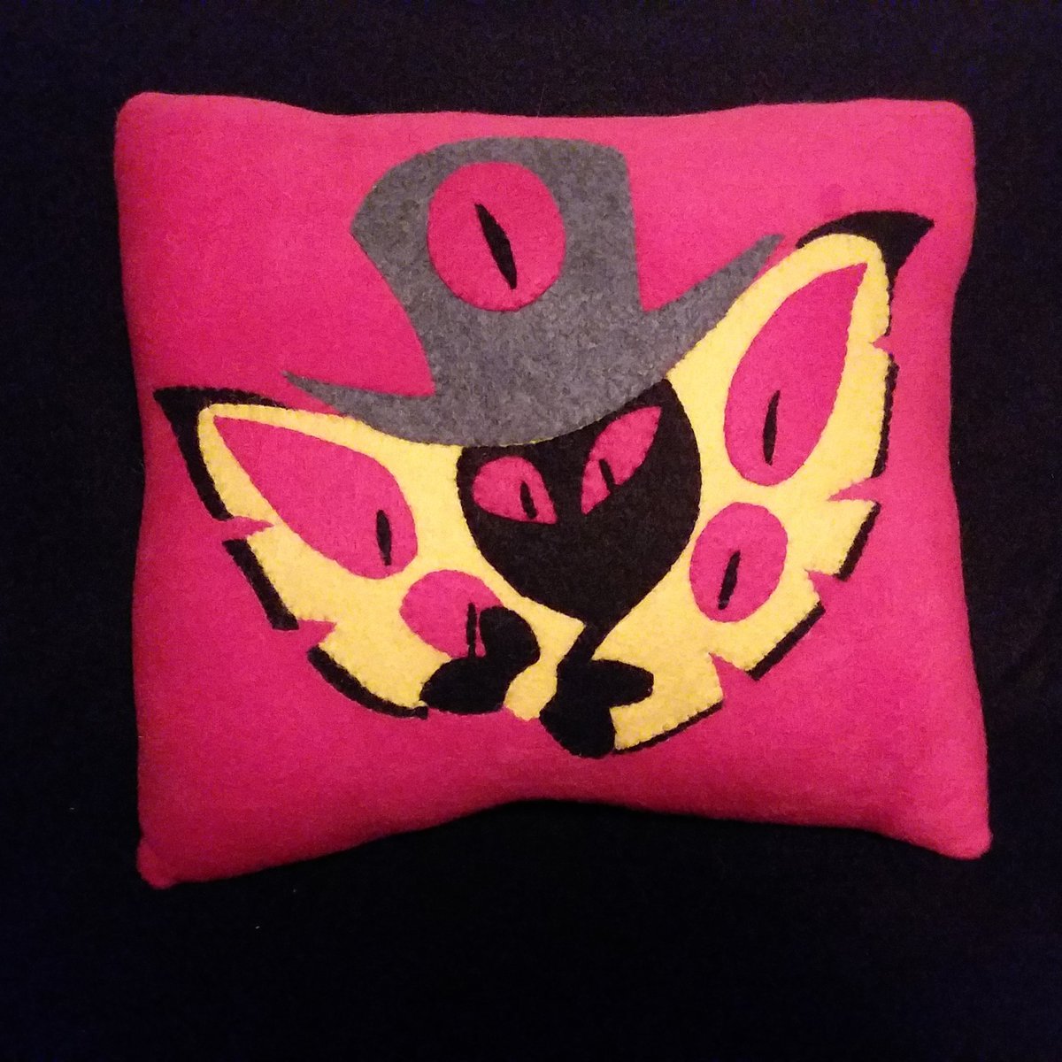 Just finished my new Hazbin pillow! Sir Snek! XD handstiched with love and ready to be adopted. I also have made Angel, Alastor, Stolas and Moxxie. Blitzø is next~~ #HazbinHotel #SirPentious #HazbinHotelFanart