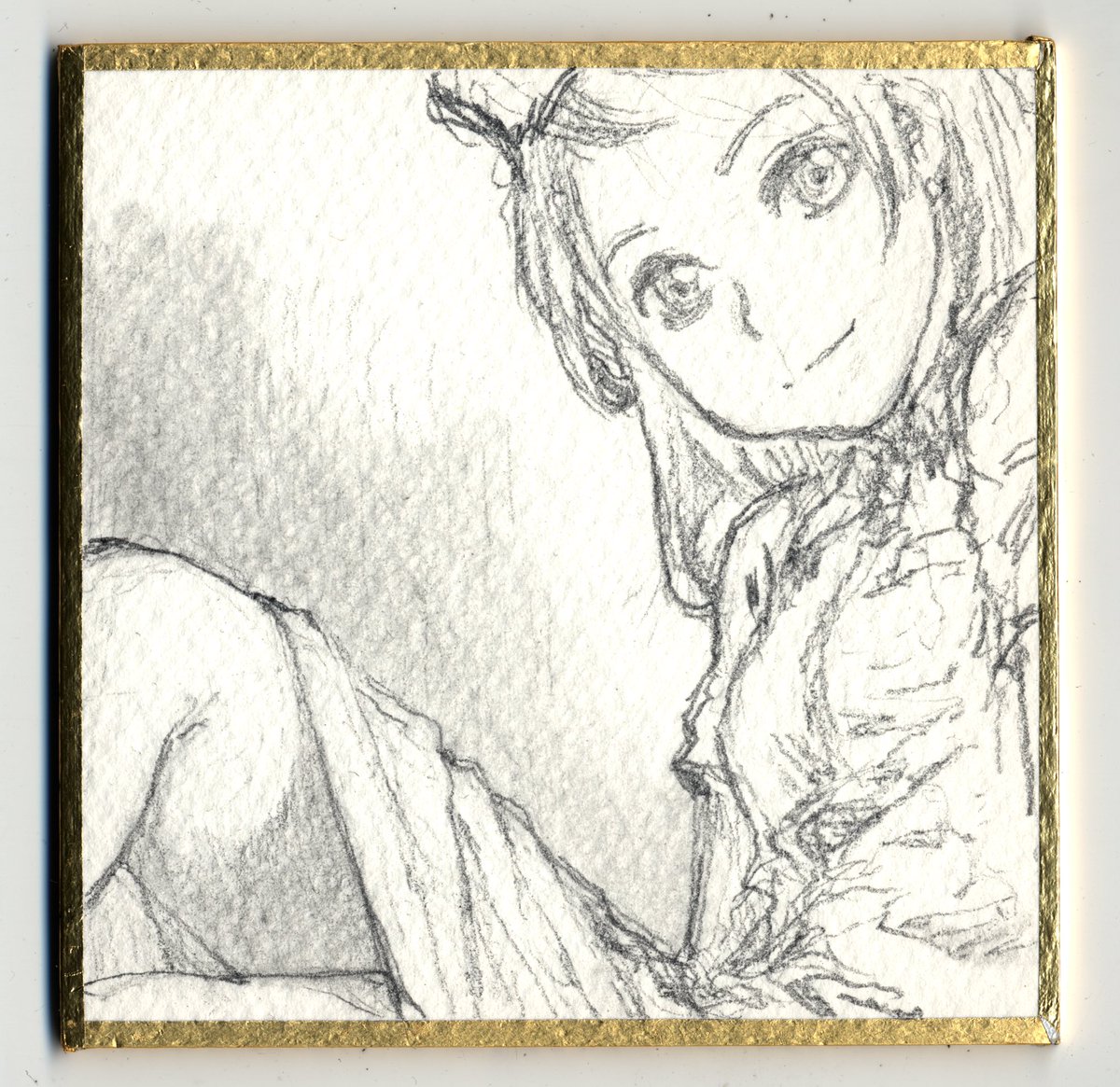 安倍吉俊 直筆色紙 イラスト ツインテール