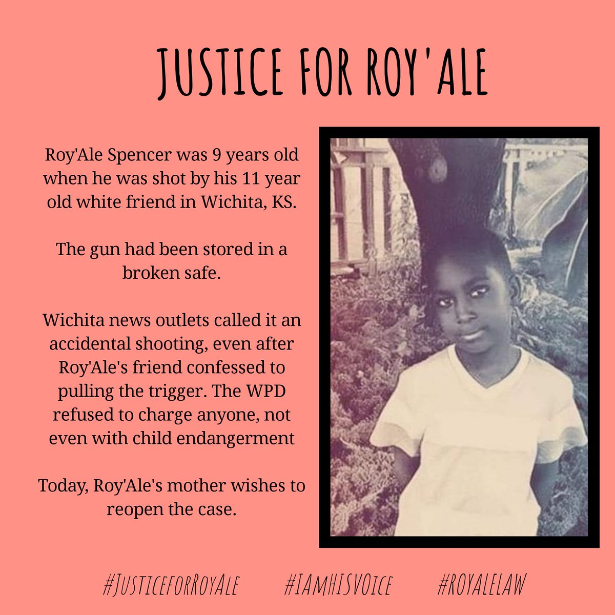 catcallsofict's tweet image. Roy'Ale was only 9 years when he was killed and his family wants justice. Here's what you can do to help. Links are in the Linktree in our bio. #JusticeforRoyAle #IAMHISVOICE #ROYALELAW