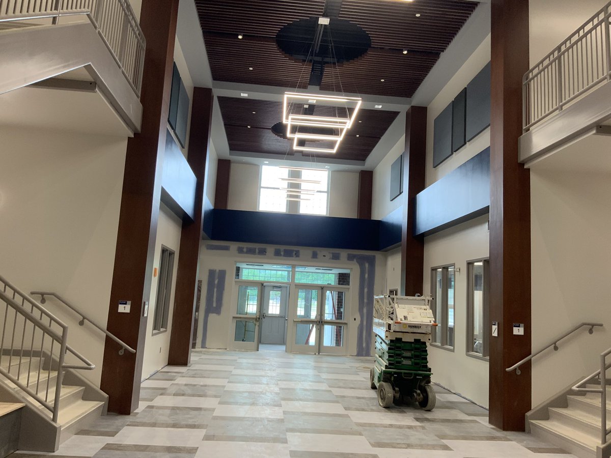 New Hudson Middle School...Theater, student dining, rooftop garden, and entranceway!  Can’t wait for students to learn here, make new friends here, and grow here.