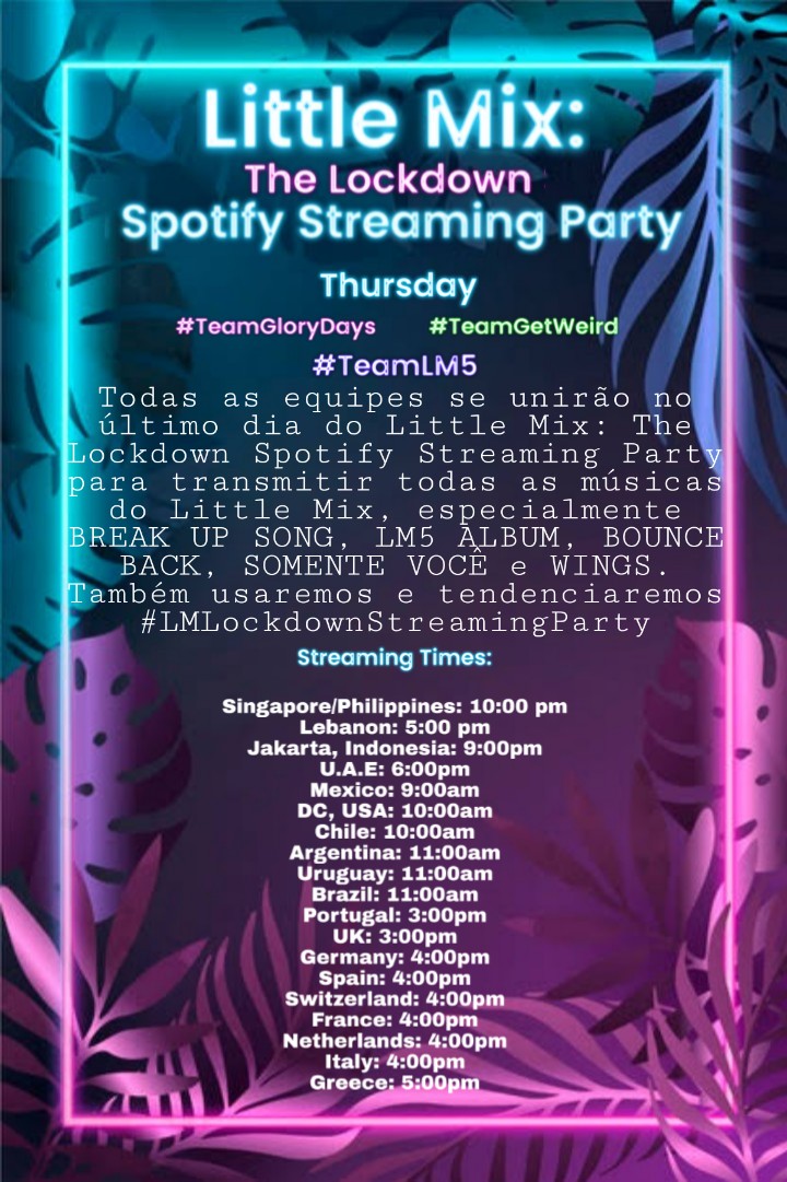 blueprintjade's tweet photo. Last day of @LittleMix: The Lockdown Streaming Party. I hope you guys will participate and stream hard for the girls. We can do it we just need to be united.

Stream all Little Mix songs especially Break Up Song and LM5 album. https://t.co/X1CQtLn3E2