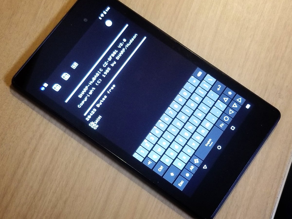 Nochi 武田さんx1エミュレータのandroid移植 ファイルイメージ選択できるようになりました いい感じ ダイアログはjni経由でandroid側のダイアログ表示しました Nexus 7 13 でも動きました 少々重くてフレームレートは低めですが T Co