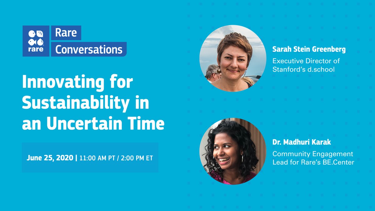 Rare_org's tweet photo. Join us TOMORROW for a #RareConversation with @steingreenberg of @stanforddschool. She'll join @madhurikarak to discuss how #designthinking can help "navigate ambiguity" in uncertain times.
Info and to register (for free): https://t.co/hjb9TahWaf https://t.co/P8n49jPyNG