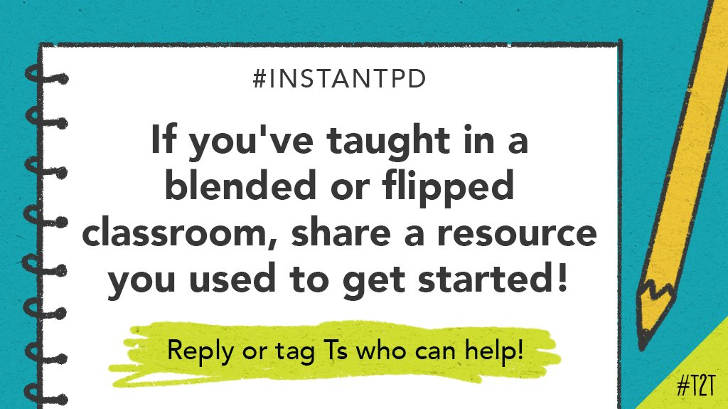 teacher2teacher's tweet photo. #BlendedLearning and #FlippedLearning Ts, what titles would you recommend to a T who wants to try these practices?

Share your #PD reading with educator @AJCanle! #InstantPD #FlippedClassroom #EdTech #TeacherTwitter https://t.co/rdE3lr9v9u