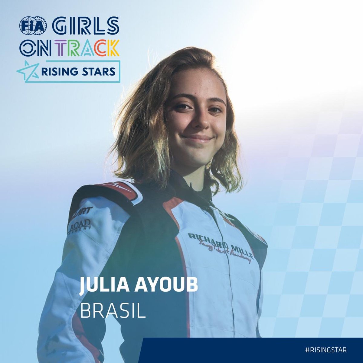 julia__ayoub's tweet photo. Muito feliz em anunciar que fui uma das selecionadas para o programa FIA Girls on Track - Rising Stars, lançado para promover a igualdade de gênero no automobilismo. Obrigada @fia @fiawim @insideFDA @pirellisport e @WinfieldRS por esta oportunidade incrível. https://t.co/mMgHe8WhYq
