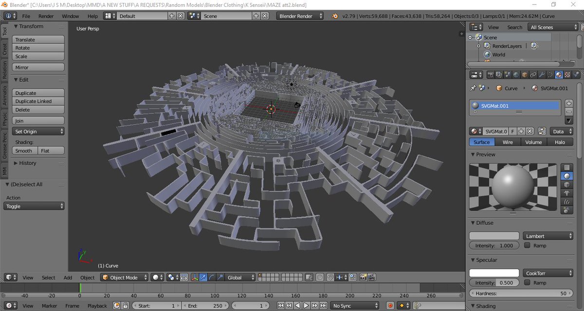 LCorpse23's tweet photo. Here's a 3D maze I started making for a friend's videogame.

Check it out! Here I explain all the process and pictures (12 pics): https://t.co/dajzpk3WVP

#3d, #3dart, #3dmodeling, #3dmodel, #mazerunner, #3dstage, #3dmaze, #gamedev, #3dscene, #3dgamestage, #Blender3d, #2dto3d, https://t.co/5L8vbLFk9H