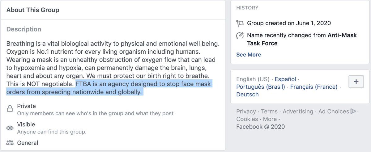 But it's their facebook page where ... the mask really slips off (I'm sorry, I hate me too) and they tell us who they are, "an agency designed to stop face mask orders from spreading nationwide and globally" https://www.facebook.com/groups/907564453095607/