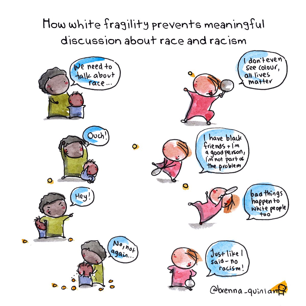 My take on why white fragility is so destructive, and why it's worth recognising in ourselves and working through.

#WhiteFragility #BlackLivesMatterAustralia #WhitePrivilege