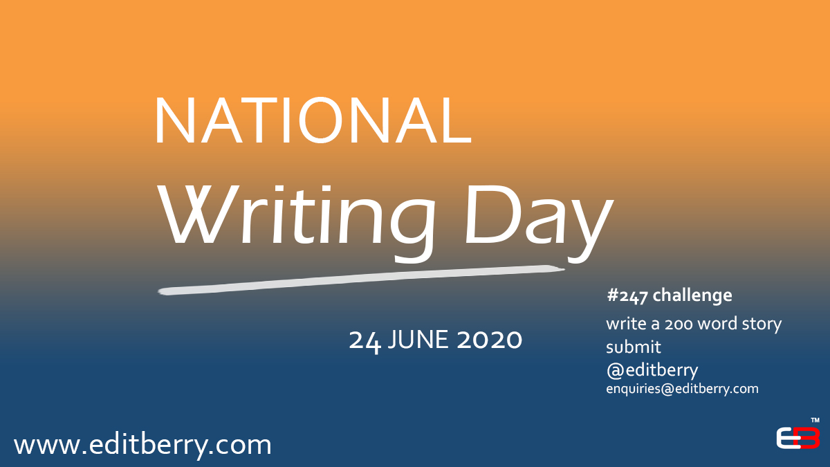 EditBerry's tweet image. For those who are #amwriting, #amwritingfantasy, #amwritingmystery, #amwritingscifi or #amwriting. 
#247challenge #NationalWritingDay  
Submit your 200 word story 
 
@editberry
 | editberry.com | enquiries@editberry.com

(Tips to Immediately Improve Your #Writing)