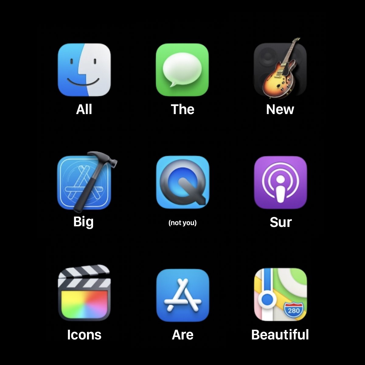 mattcomi's tweet image. The Big Sur icons.