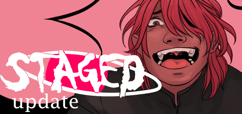 TETOcomic's tweet photo. UPDATE ALERT!
000-1 is awfully excited, Gabriel could do without, &amp; Petrov has no f-cking idea what's going on. 

Also, no update next week because we're moving!

READ HERE:
https://t.co/CdzmqZJZ46

#stagedcomic #webtoon #WEBTOONCANVAS #webcomic #webcomicupdate #lgbt https://t.co/Kv6manZpEv