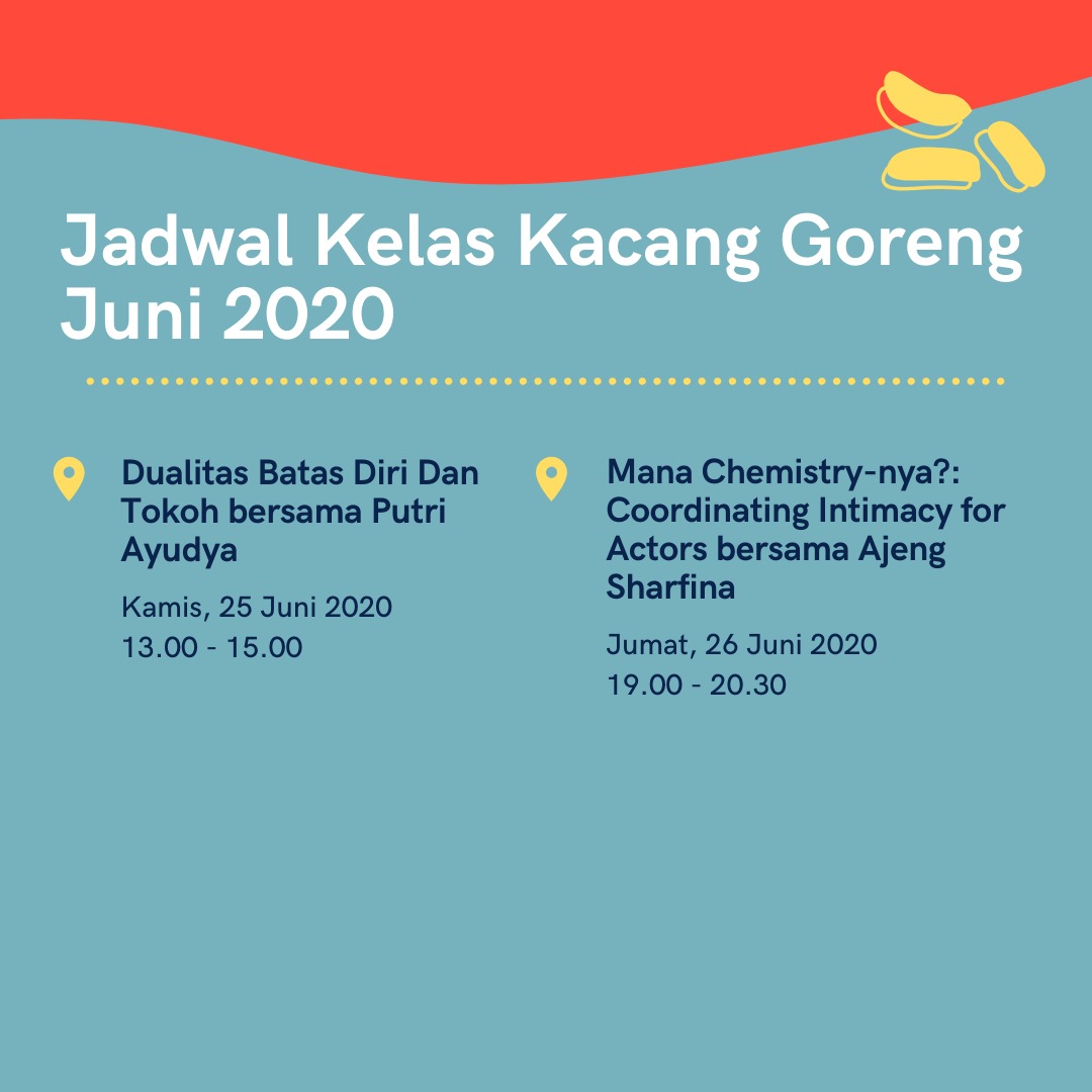 LabActing's tweet photo. Selamat bulan Juni! Sudah siap ikut kelas2 seru Acting Lab. Buat yang belum melihat postingan story kami. Intip yang ini ya.. https://t.co/eYzh5j7Oqm