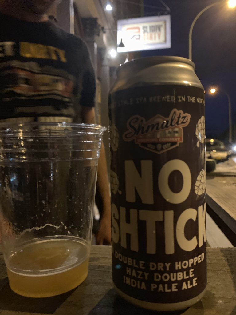 Yep this just happened. First can of #NoShtick slurped up <a href="/Slidin_Dirty/">Slidin' Dirty</a> #Troy <a href="/ShmaltzBrewing/">Shmaltz Brewing Co.</a> official launch Friday in tasting room @518Craft <a href="/troynightout/">Troy Night Out</a> <a href="/GaskoMeyer/">Gasko & Meyer Inc.</a> <a href="/SKIBeerNYC/">S.K.I. Beer Distr.</a> <a href="/thinkNYdrinkNY/">NYS Craft Beer</a> #hazy #ddhdipa