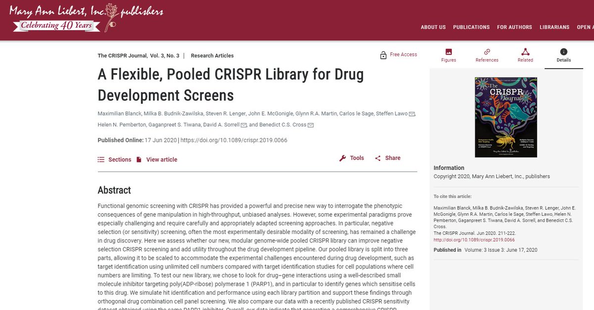 HZDiscovery's tweet photo. Kudos to the Horizon Discovery R&D team! This study showcases the robust utility of Horizon's flexible #PooledScreening approach for #CRISPR knockout. @CRISPRjournal #FGS #CellPanelScreening #InspiredCellSolutions #Research to #Therapy https://t.co/lerpcGv4pL https://t.co/2shtBGNVl3
