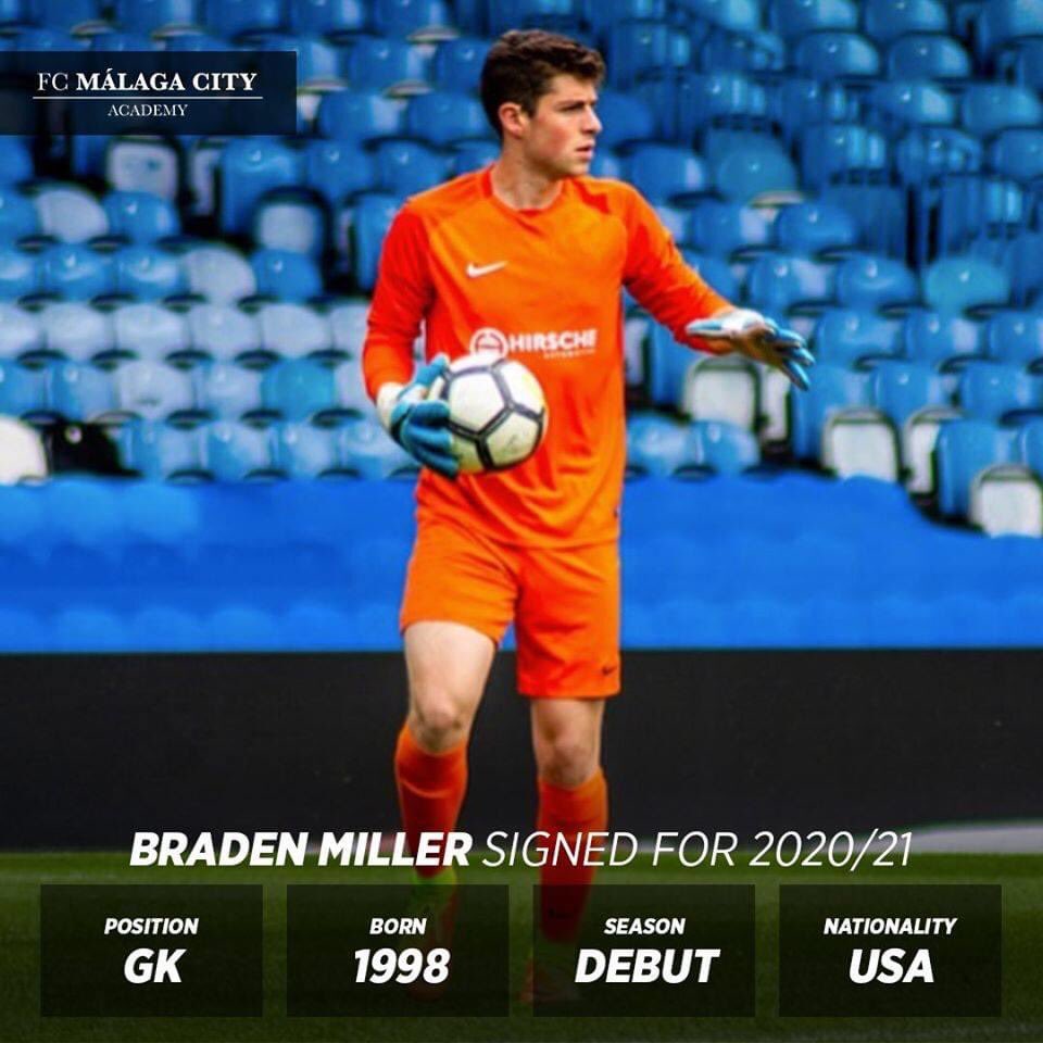 RamseyHSNJ's tweet photo. Congratulations to Braden Miller (RHS '17) who signed this week with FC Malaga City in Almuñecar, Spain for the 2020/21 season! #GoRamsNJ #RHSBigStage https://t.co/3LTi1oZ3en