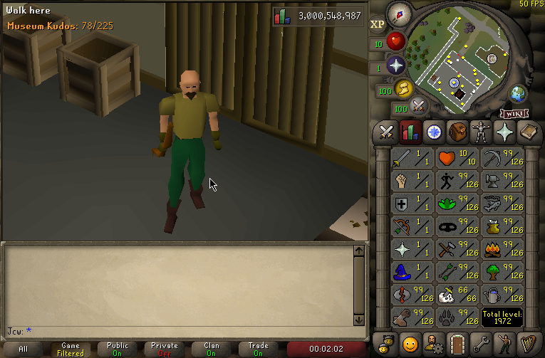 unique_accounts's tweet photo. RSN:  "Jcw" (@rs_jcw) - The first level 3 skiller to max all noncombat skills to 200m (4 years).  Currently working on 99 Slayer through specimen cleaning.  An astounding 18,826 hours played on the account.  Was featured in season 1, episode 7: https://t.co/MhVj799uTQ https://t.co/JEIQHNatVB