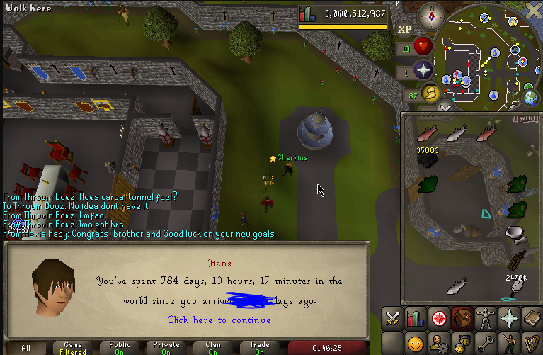 unique_accounts's tweet photo. RSN:  "Jcw" (@rs_jcw) - The first level 3 skiller to max all noncombat skills to 200m (4 years).  Currently working on 99 Slayer through specimen cleaning.  An astounding 18,826 hours played on the account.  Was featured in season 1, episode 7: https://t.co/MhVj799uTQ https://t.co/JEIQHNatVB