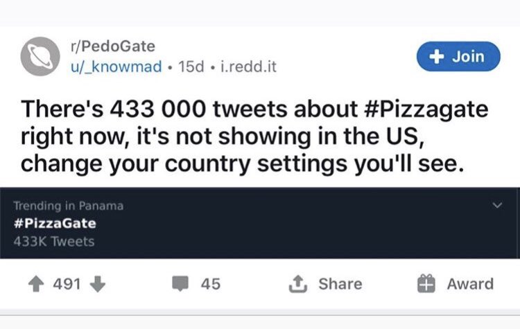 What the elites don’t want you to know- PIZZAGATEFor legal reason, everything in this thread is a conspiracy theory.  #pizzagate
