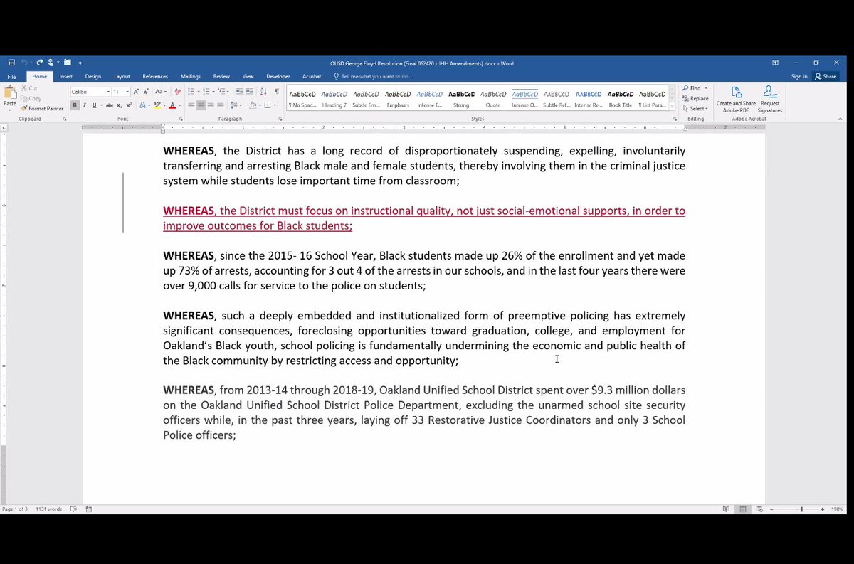 Director Hinton-Hodge's amendments.  #oakedu