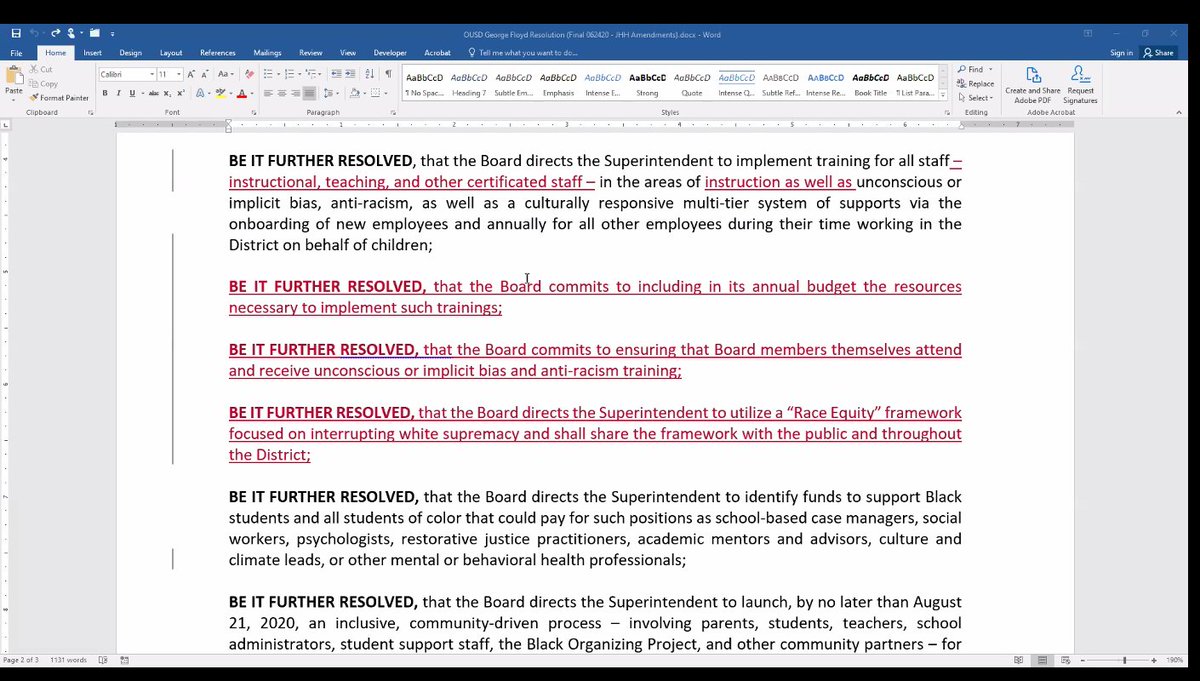 Director Hinton-Hodge's amendments.  #oakedu