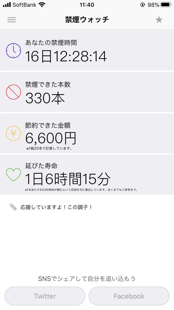 タバコを吸わない人にもオススメ？禁煙アプリを入れるだけで寿命もお金も充実www