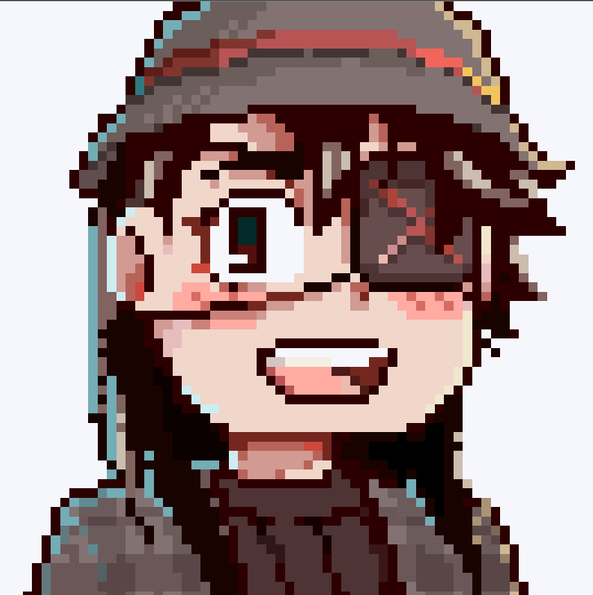 Kneadart On Twitter For Lazyjoyce Trying Out Pixel Art Didnt See The Long Hair Fast Enough So Drew It As A Guy Also Anyone Know How To Resize Pixel Art - pixel art roblox girl