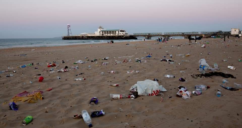 An absolute disgrace. I am lucky enough to live here and this breaks my heart. Please if you're visiting the beach have some respect. Take your rubbish with you. I wish they could close the beaches to protect them.

#bournemouthbeach #stayaway #SecondWave #protectourbeaches