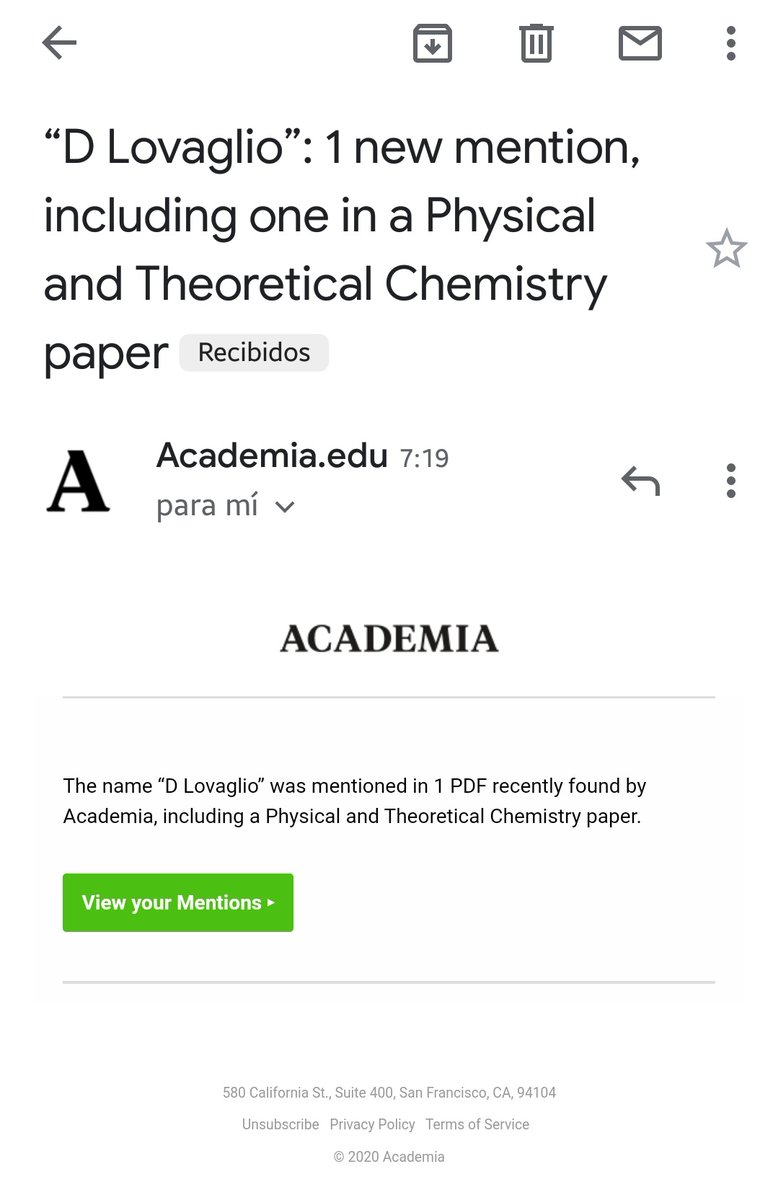 La web de  @academia ya no sabe como llamar la atención para sacar dinero a sus usuarios, esta mañana aparezco en un paper de fisica y teoría quimica.