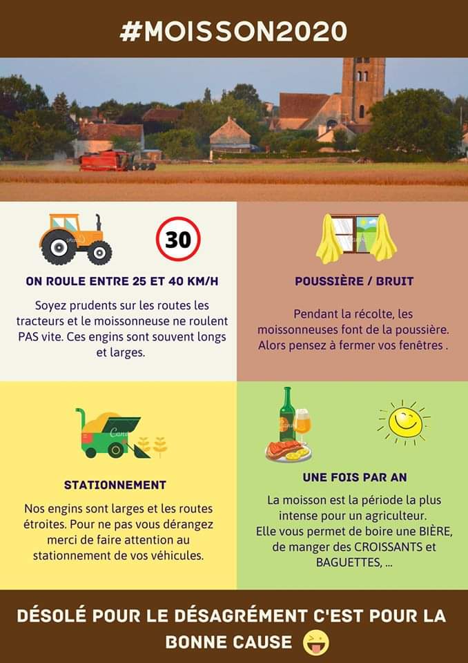 JANPdC's tweet photo. 📣🏁TOP DÉPART 📣🏁 #MOISSON2020 ☀️🚜
➡️ Vous allez sûrement croiser cet été sur les routes ou proche de votre habitation, des #tracteurs et #moissonneuses, on compte sur vous pour être patient et compréhensif, c'est pour récolter vos #céréales 🌾🥐
#OnVousNourrit #AgriEnDirect https://t.co/ZS3FjDzYxX
