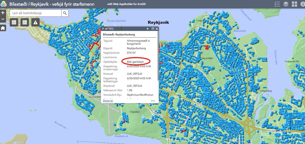 bjornteits's tweet photo. Í Reykjavík eru hátt í 180 þúsund bílastæði. Innan v 4% þeirra eru gjaldskyld. Ríkisstofnanir, sem vinna fyrir, þið vitið, ríkið, sem er einmitt með aðgerðaráætlun í loftslagsmálum, bjóða ókeypis stæði og hvetja þar með til óþarfa aksturs. Til dæmis Háskóli Íslands. Bilað. https://t.co/9WpB7OxDzS