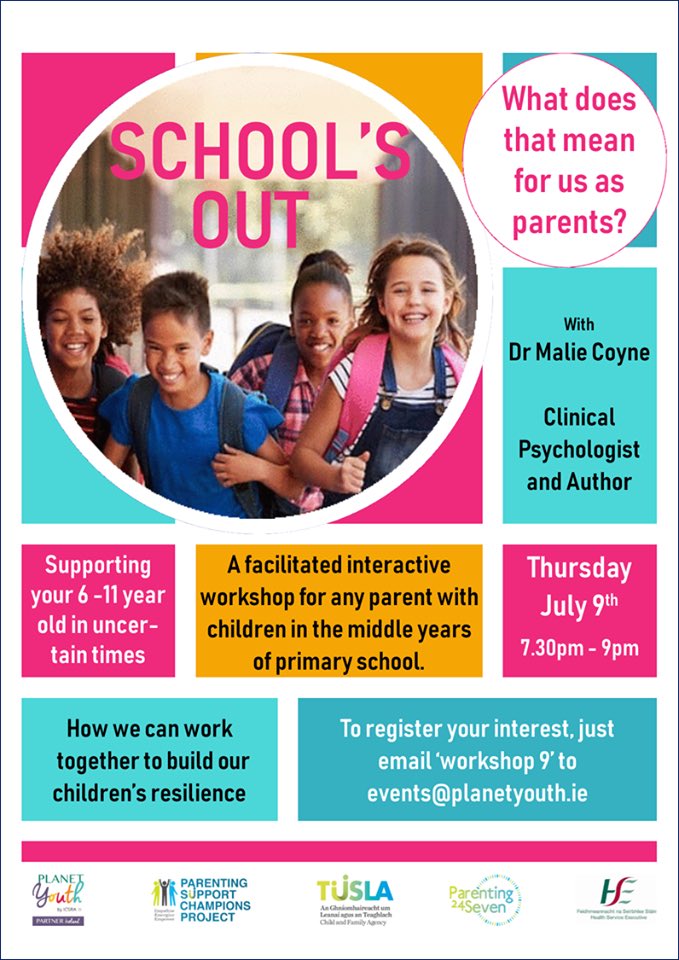 Parents of children in middle classes might be interested in this workshop on Thursday July 9th ⁦<a href="/KiltoomChurch/">Kiltoom Church</a>⁩ ⁦<a href="/StBrigidsRos/">St.Brigid's Gaa Club</a>⁩