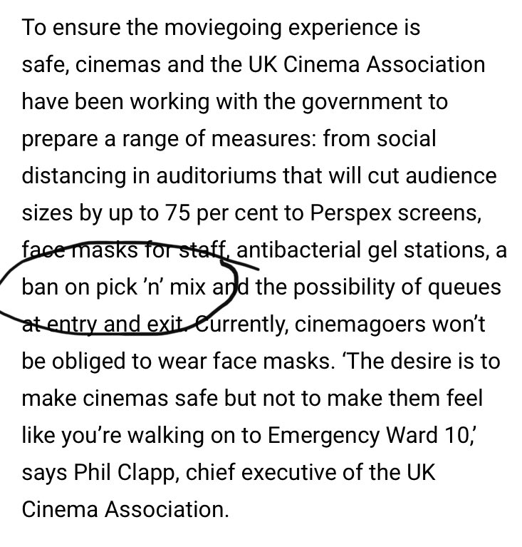 richardosman's tweet photo. I was so excited that cinemas were going to reopen. But then this... https://t.co/ir2JXK2Mv9