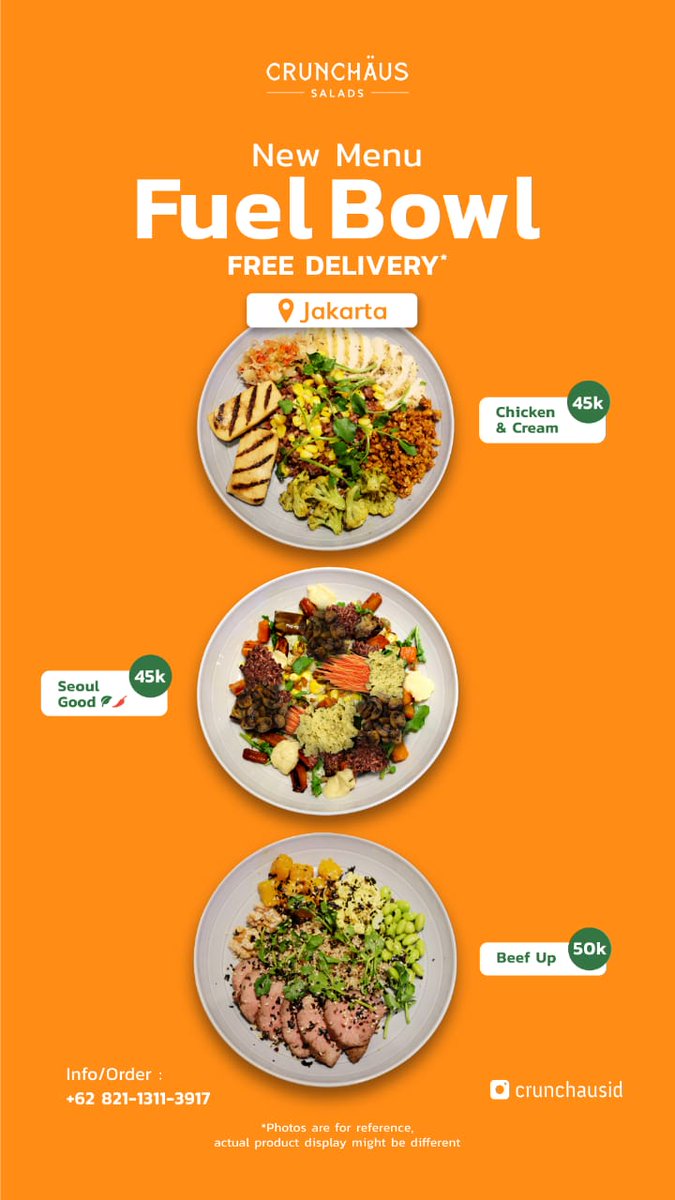 PondokIndahMall's tweet photo. Another variant for #EATCOLORS at Jakarta!

Try our Fuel Bowl for your new healthy fix, where each serving is filled with nutrients from greens, grains, and proteins.

Our Fuel Bowl comes with FREE DELIVERY*. Get more info by ordering via WhatsApp (0821 1311 3917) https://t.co/7YWPV0cihJ