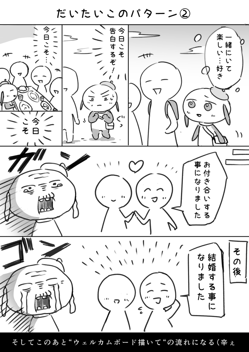 私の実録恋愛漫画を見たいというリクエストをいただいたので描きました。お納めください 