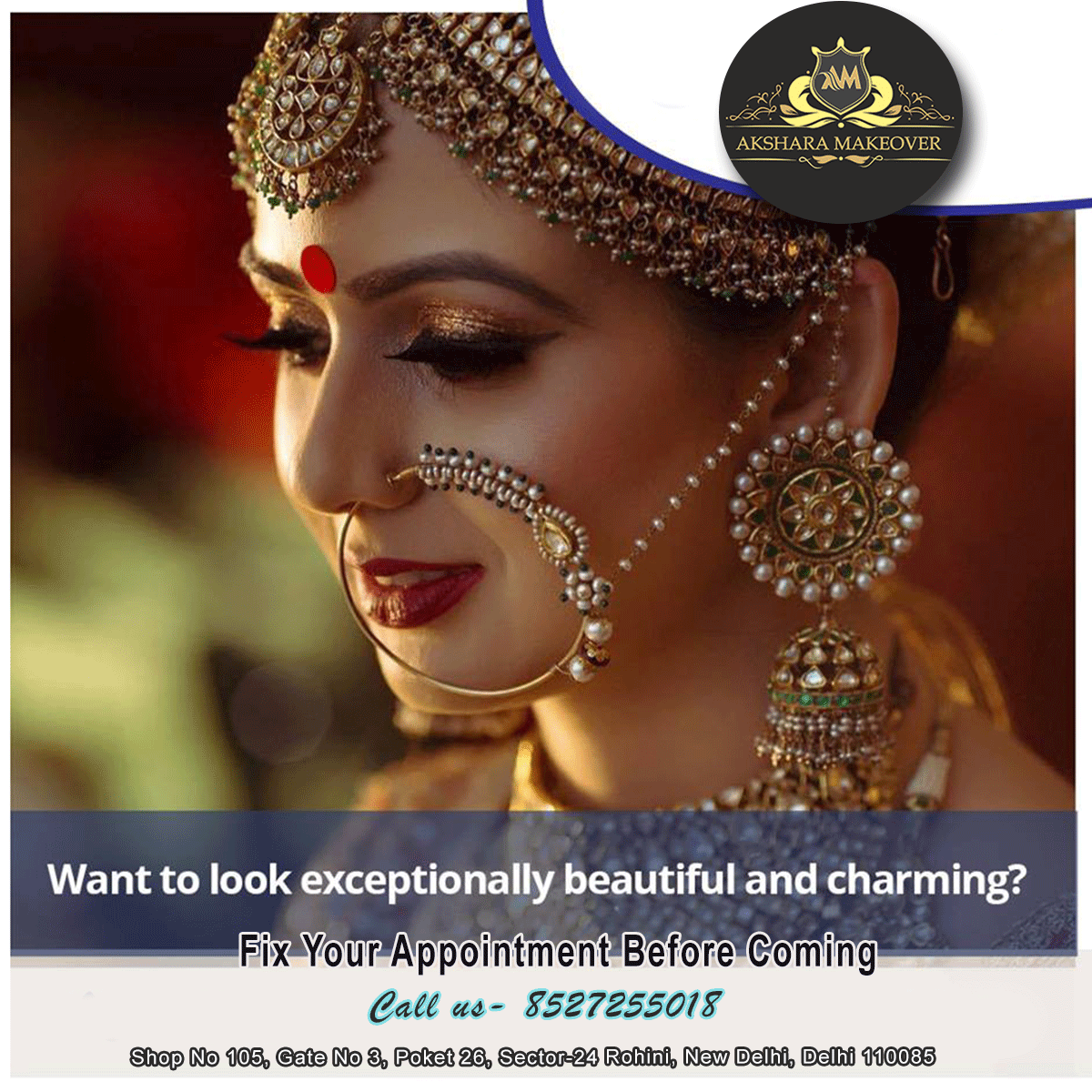 AksharaSalon's tweet image. Want to look exceptionally Beautiful and Charming?
❤❤❤ ❤❤❤ ❤❤❤ ❤❤❤
Advance Booking ( Sep to Feb )
.......................................................

👻 Snapchat: Akshra Kalra
📸 Instagram: AkshraMakeovers
📞 8527255018 for queries!
#Basictoadvance #skillset
