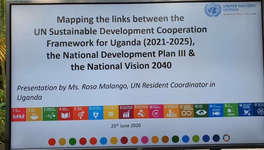 UNinUganda's tweet image. @RMalango2015 UN Resident Coordinator had a virtual meeting with @RuhakanaR Prime Minister of Uganda. The discussion was on how the UN Sustainable Development #CooperationFramework for Uganda( 2021-2025) is linked to the National Development Plan III and Uganda&apos;s Vision 2040.
