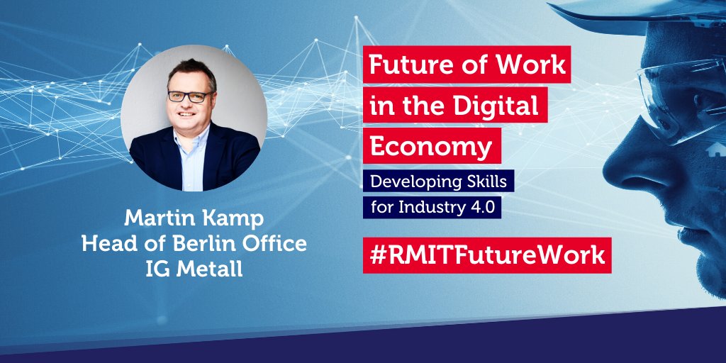 RMITEurope's tweet photo. #LiveEvent 🔈@IGMetall's Martin Kamp is now covering what it means for workers as the world moves rapidly towards a much more high tech and digital future
➡️ https://t.co/FaPcJtbPlU
#RMITFutureWork #digital #transformation #Industrie40 @plattform_i40 #ArbeitderZukunft #i40 https://t.co/IaWg8UTEVO