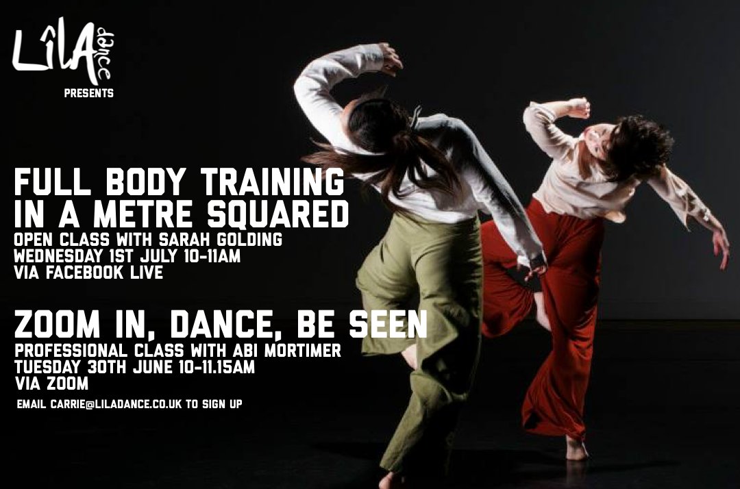LilaDanceUK's tweet photo. **NEXT WEEKS TIMETABLE**
Tuesday: Abi Mortimer will be leading professional class via Zoom 10-11.15am - to sign up email carrie@liladance.co.uk
Wednesday: Sarah Golding will be leading open class via Facebook live 10-11am! #livingroomdancing https://t.co/PLOnhwlQ3R https://t.co/HNMH5updXS