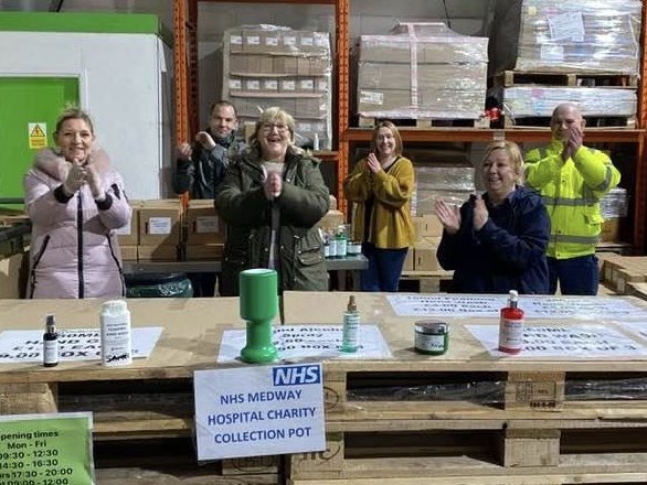 MedichemL's tweet photo. A little throw back to clap for the NHS and key workers when the pop up shop first opened #nhs #medichem #antibacterial #staysafe #sanitizer #washyourhands #handcream #keyworkers https://t.co/NY3u95NkYM